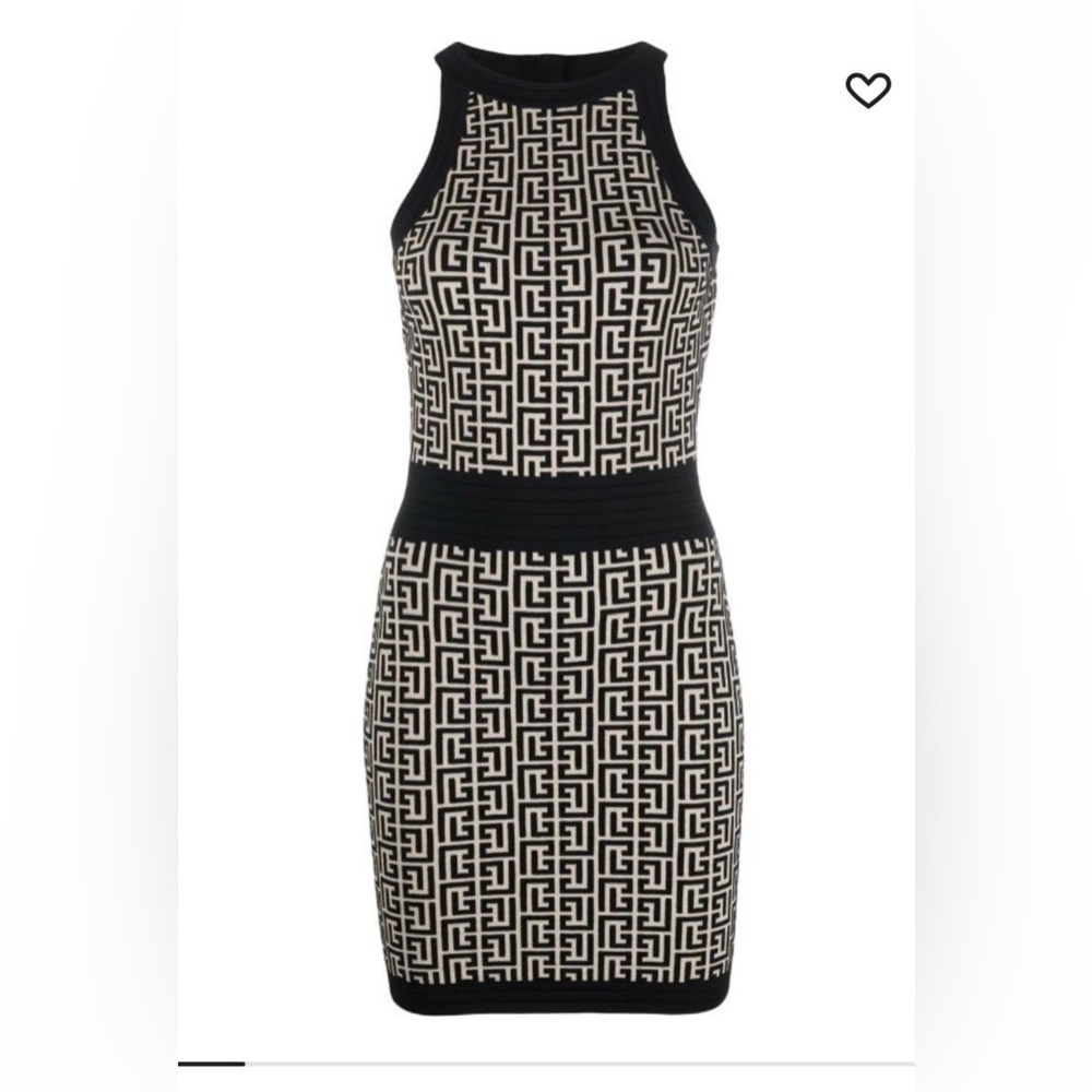 NWT Balmain Sleeveless Monogram Dress